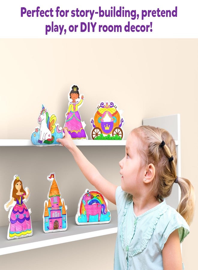 Skillmatics Inflatable Art Unicorns & Princesses - 3D DIY Craft Kit for Kids, Mess-Free Colouring Set with Crayons & Straws, Gift for Girls & Boys Ages 4, 5, 6, 7 - Image 5